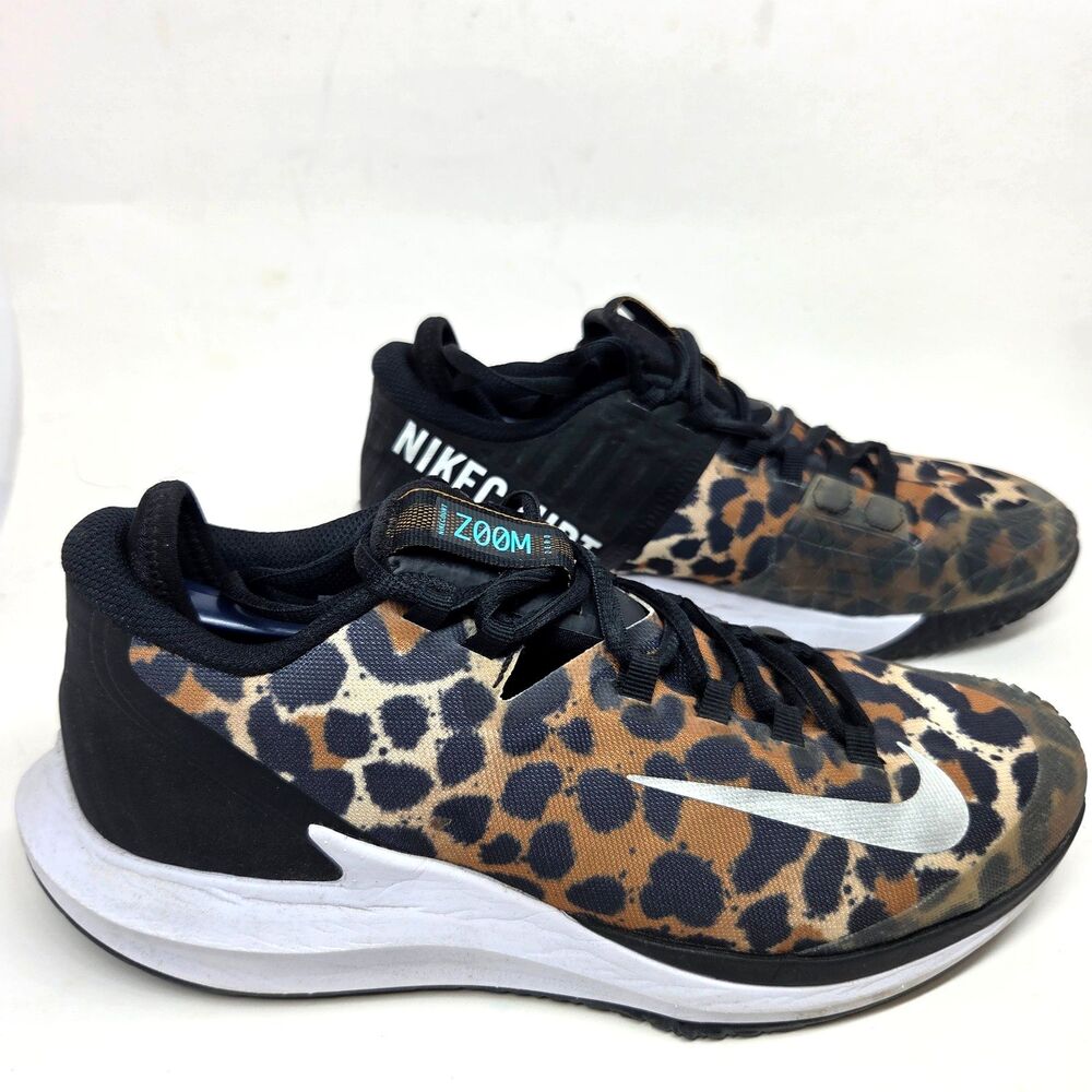 Nike Court Zoom Leopard Print Sneakers Womens 9.5